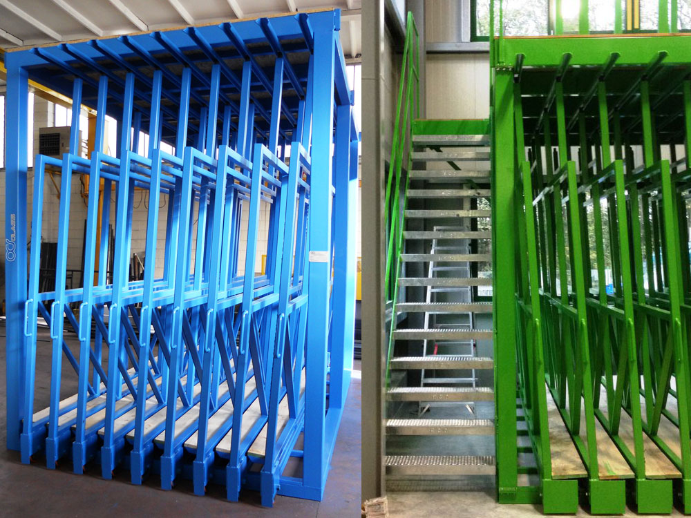 Sistemas de almacenamiento manual con bastidores extraíbles mod. CLV